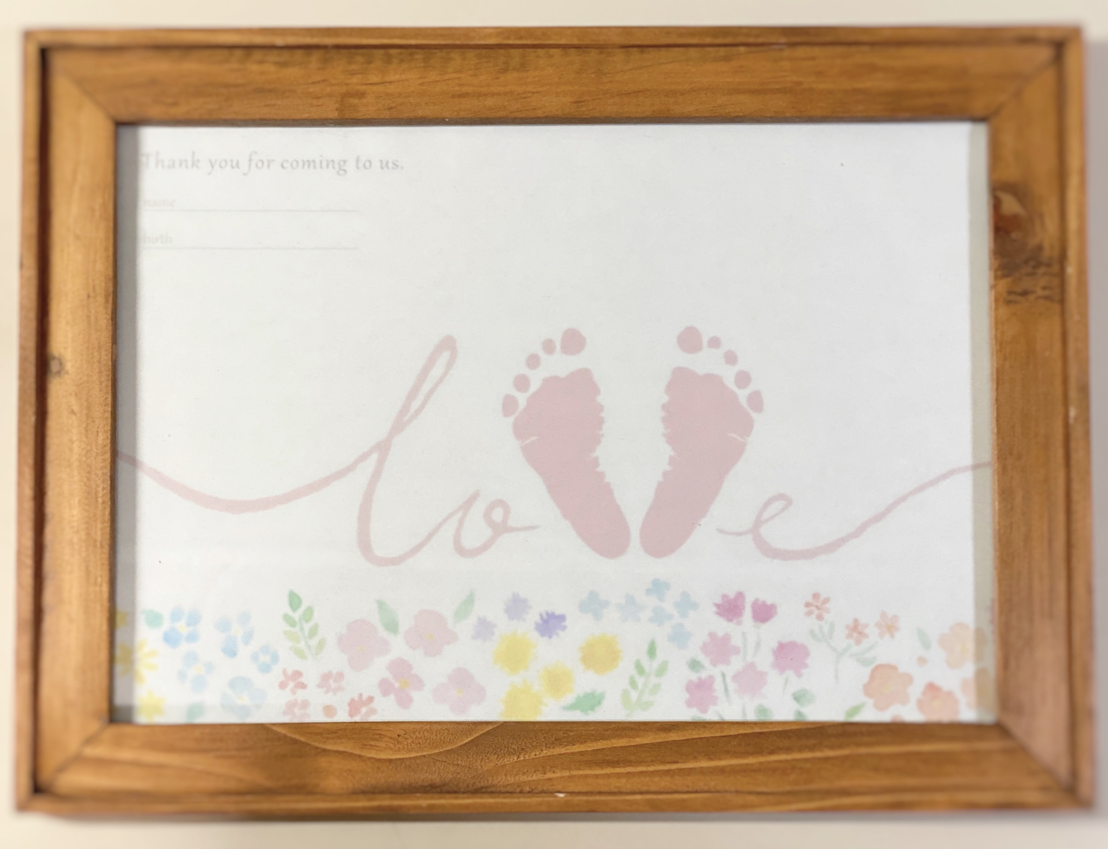 赤ちゃんはじめての足形アート【LOVE】